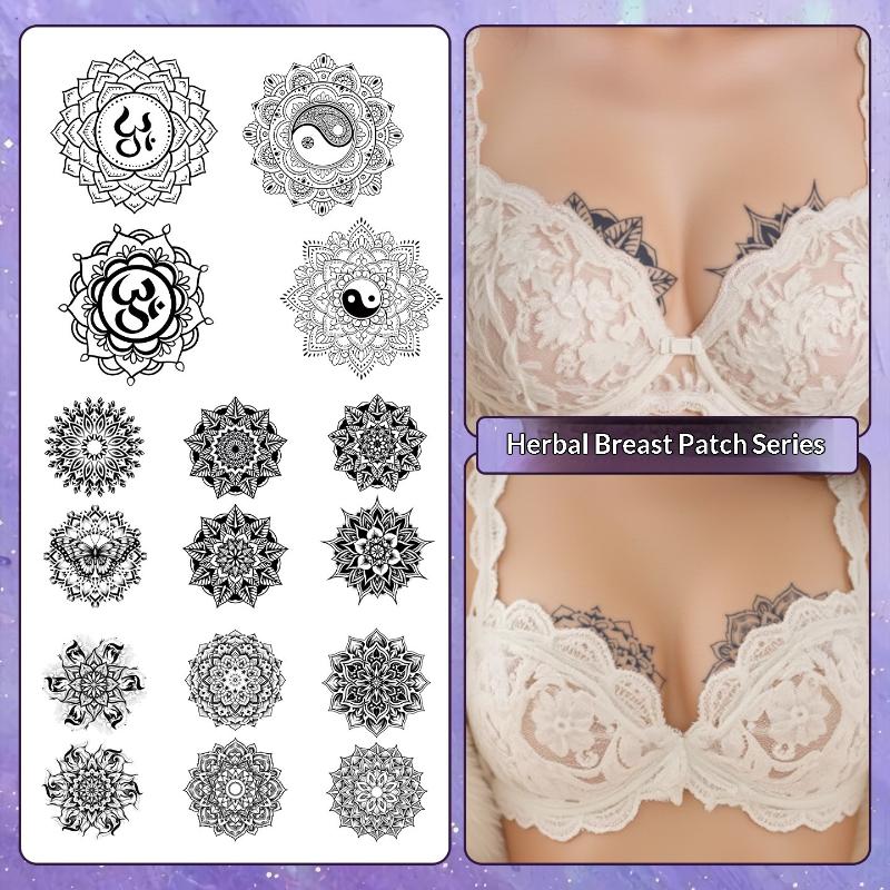 Nipple Cover Pasties - 2/3/6/8 arkuszy, tymczasowe tatuaże na piersi