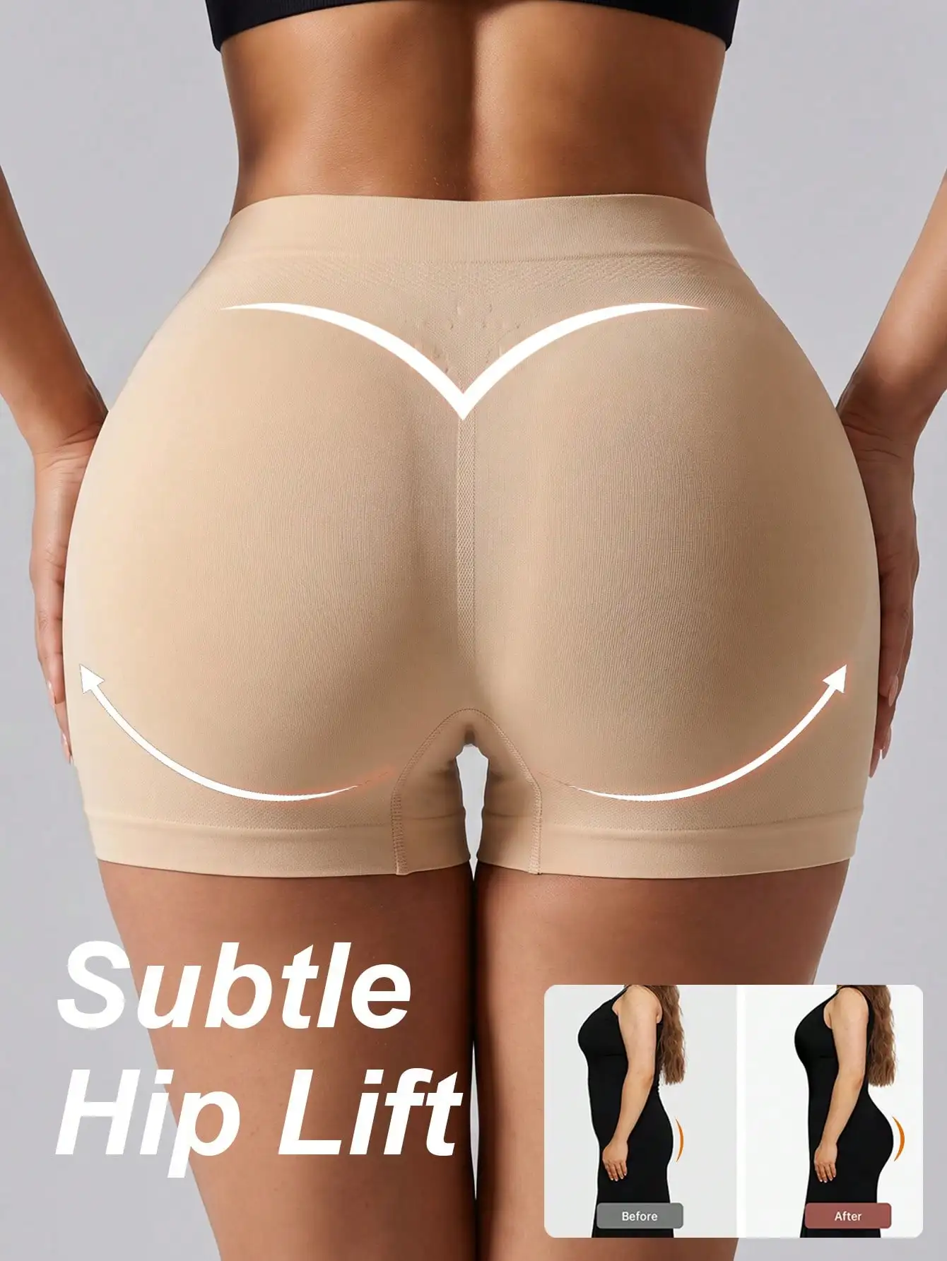 Boyshort Underwear - Damskie bezszwowe majtki modelujące sylwetkę, z
